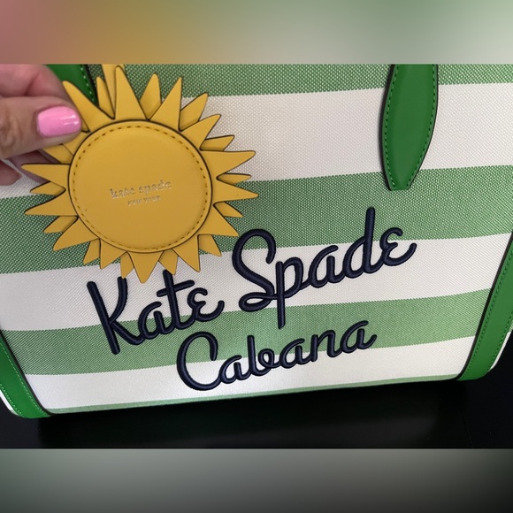 Kate spade Cabana Tote & Dust Bag NWT Tropical Vibe Thick Embroidery in black - Picture 10 of 13